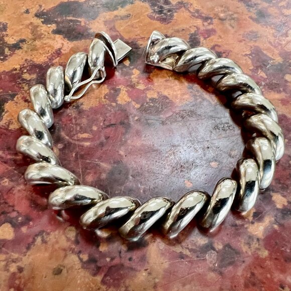 San Marco Jewelry - Vintage 925 Italy Sterling Silver San Marco Link Bracelet